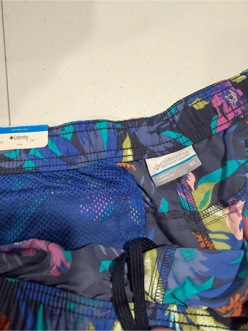 Columbia Navy Floral Athletic Shorts